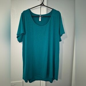 LuLaRoe Teal Short Sleeve Top (Perfect T) Size 2XL